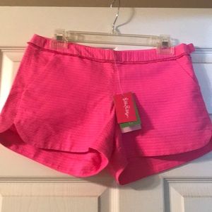 Lilly Pulitzer shorts hot pink sz 0 NWT
